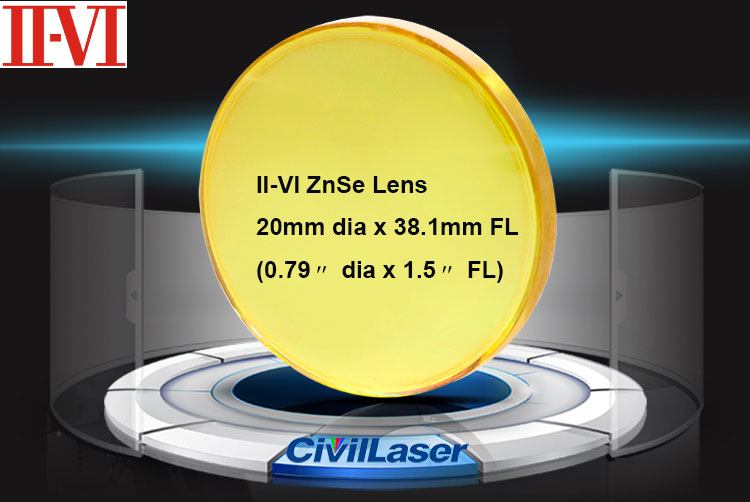 [IIVI] 20mm dia x 38.1mm ZnSe Lens CO2 laser lens Laser Focus Lens